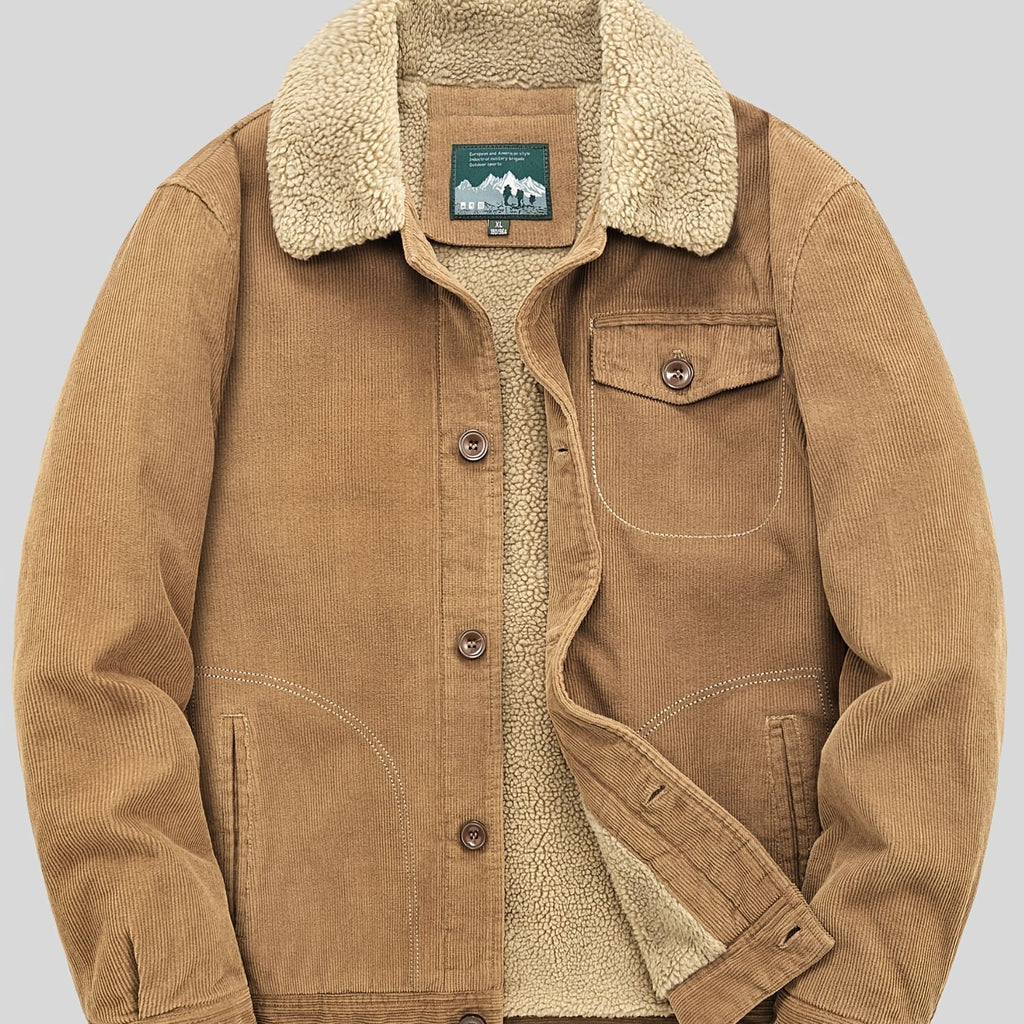 Chaqueta de Hombre con Cierre Completo, Ligera y Cálida para Actividades al Aire Libre en Invierno