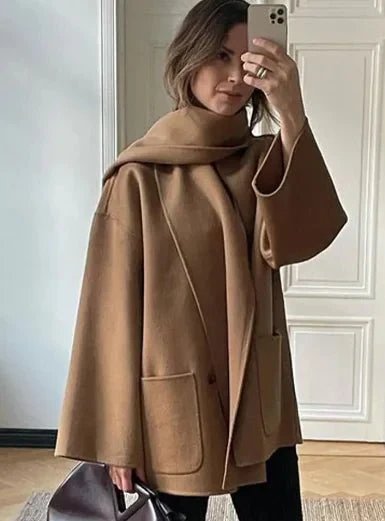 Abrigo Vintage de Invierno Elegante para Mujeres Modernas