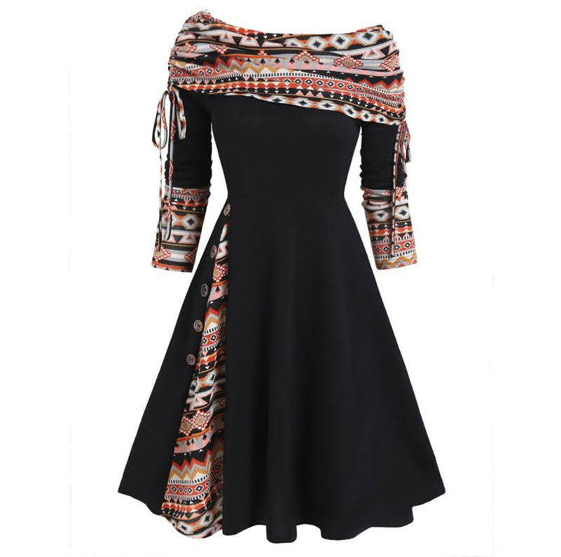 Vestido elegante con dobladillo ancho: estilo para la mujer moderna