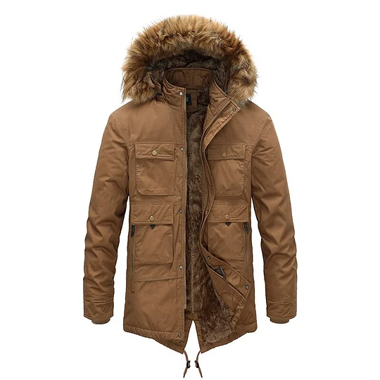 Chaqueta de Invierno para Hombre - Parka Gruesa con Capucha y Forro Desmontable | Abrigo Cálido | Chaqueta de Moda Oversize