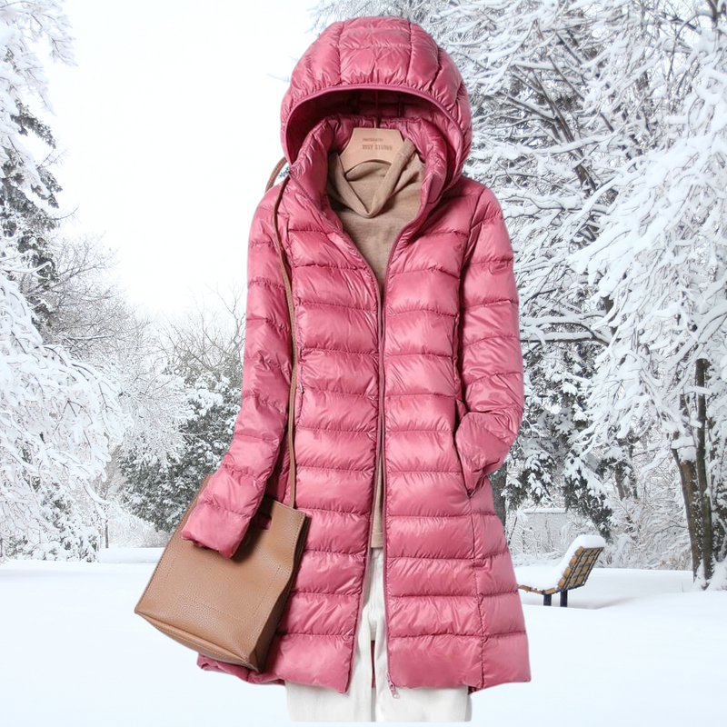 Abrigo elegante y funcional para mujer en invierno
