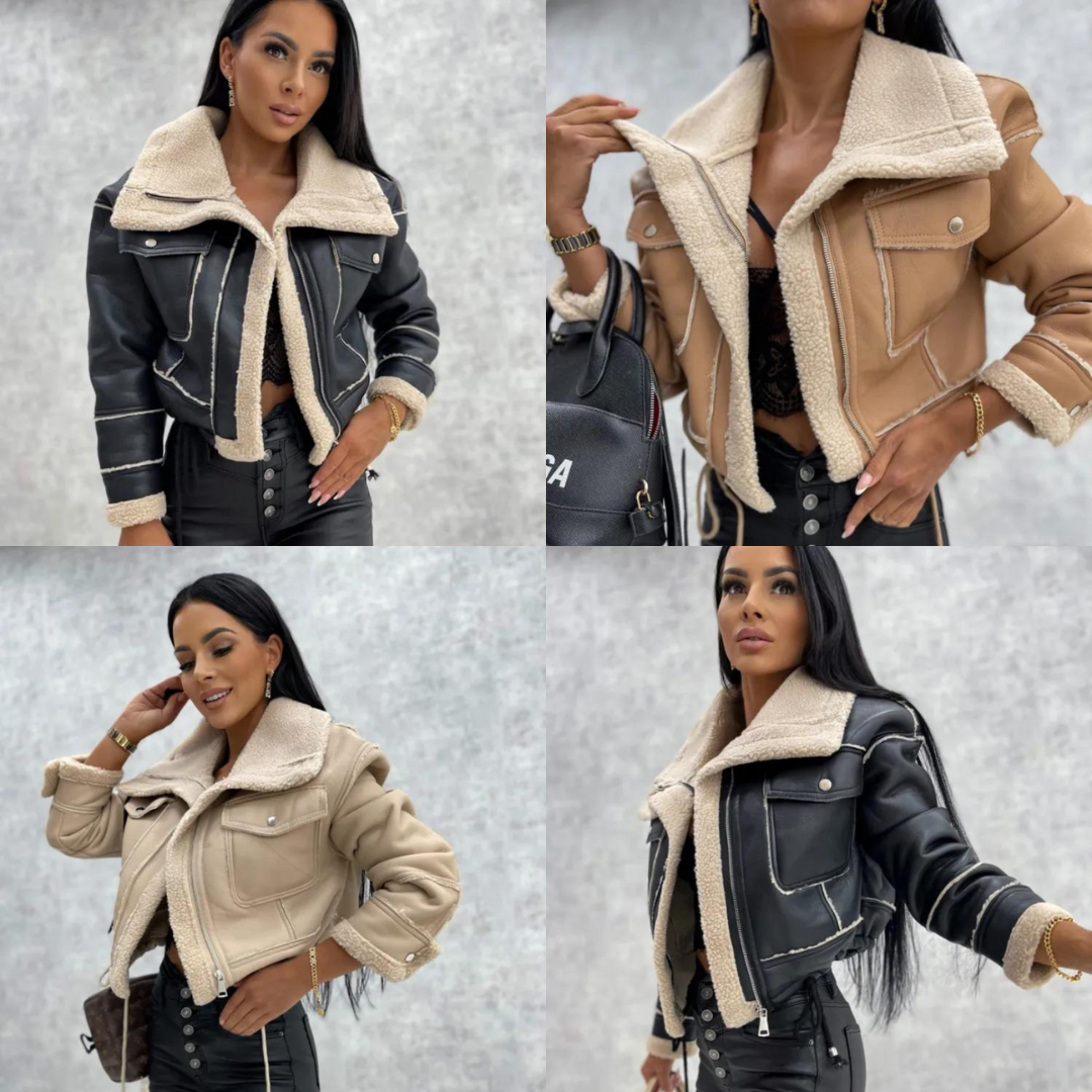 Chaqueta corta para mujer con diseño moderno y elegante
