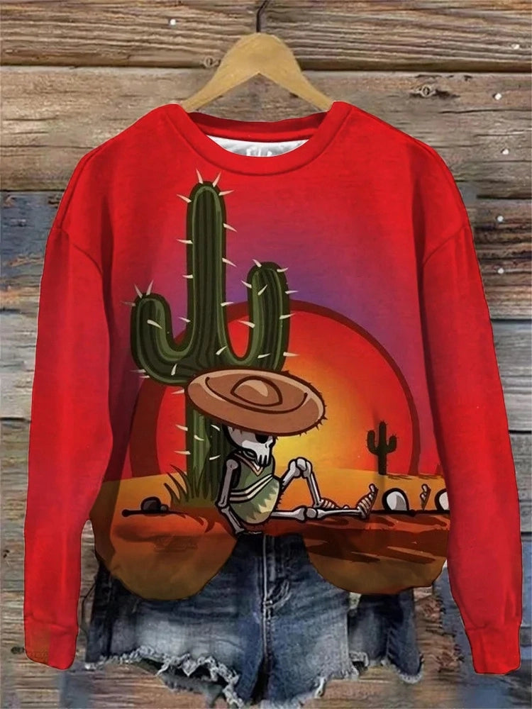 Halloween - Sudadera de cuello redondo para mujer