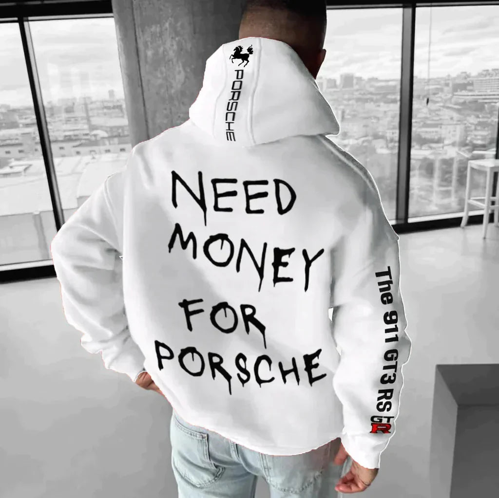Sudadera con capucha para hombre con diseño de coches, ideal para un estilo moderno