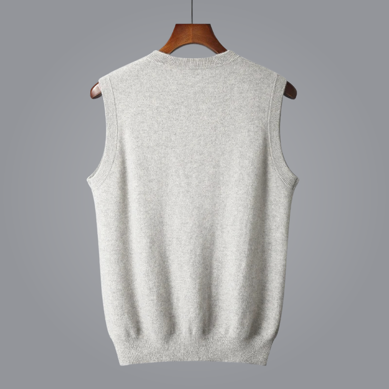 Chaleco sin mangas escote en V para mujer estilo moderno casual