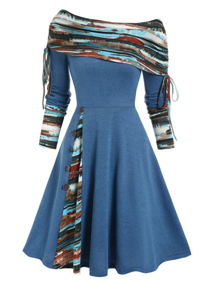 Vestido elegante con dobladillo ancho: estilo para la mujer moderna