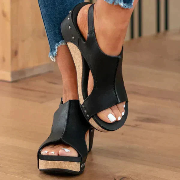 Sandalias casuales para mujer con plataforma baja y diseño moderno