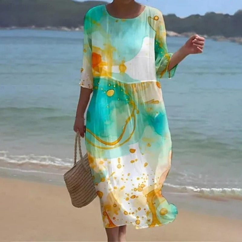 Elegante vestido floral de mujer con diseño elegante para ocasiones especiales