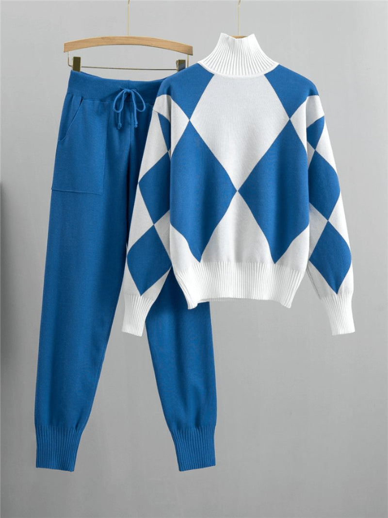 Conjunto de suéter y pantalón para mujer, moderno y cómodo para el invierno