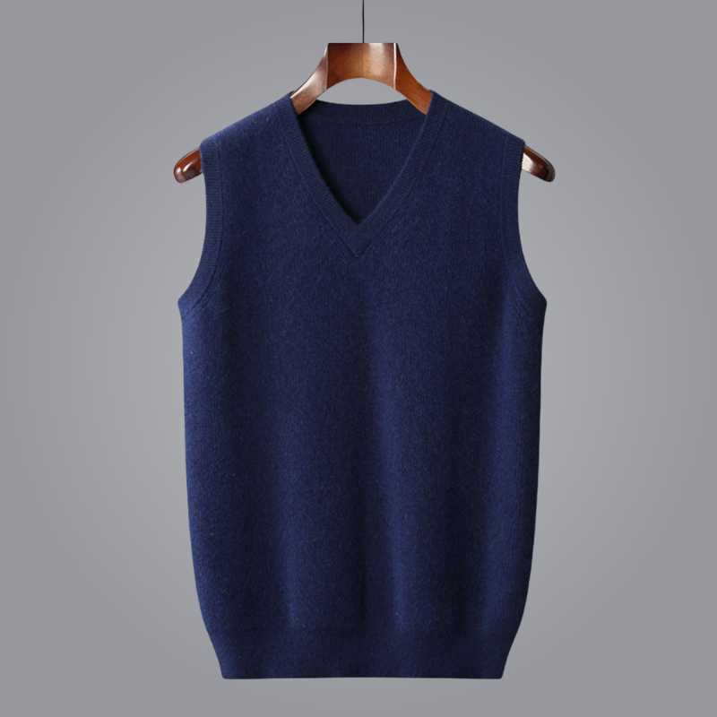 Chaleco sin mangas escote en V para mujer estilo moderno casual