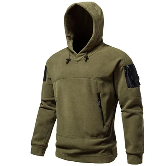 Sudadera con Capucha para Hombre, Estilo Informal Monocromático y de Manga Larga