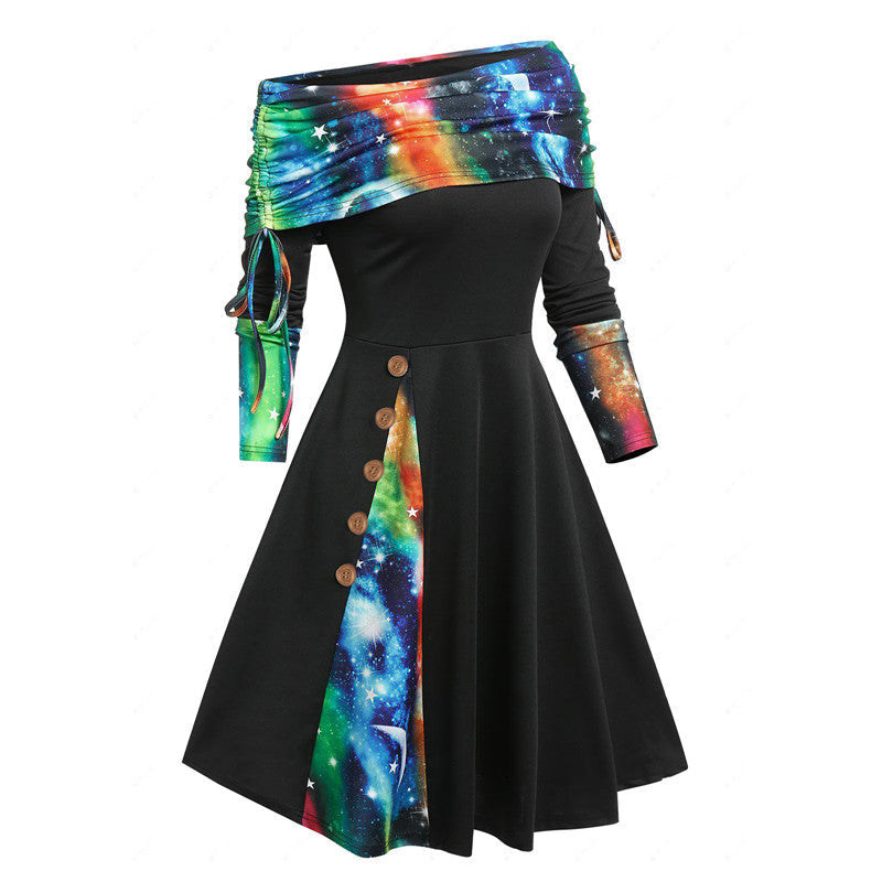 Vestido elegante con dobladillo ancho: estilo para la mujer moderna