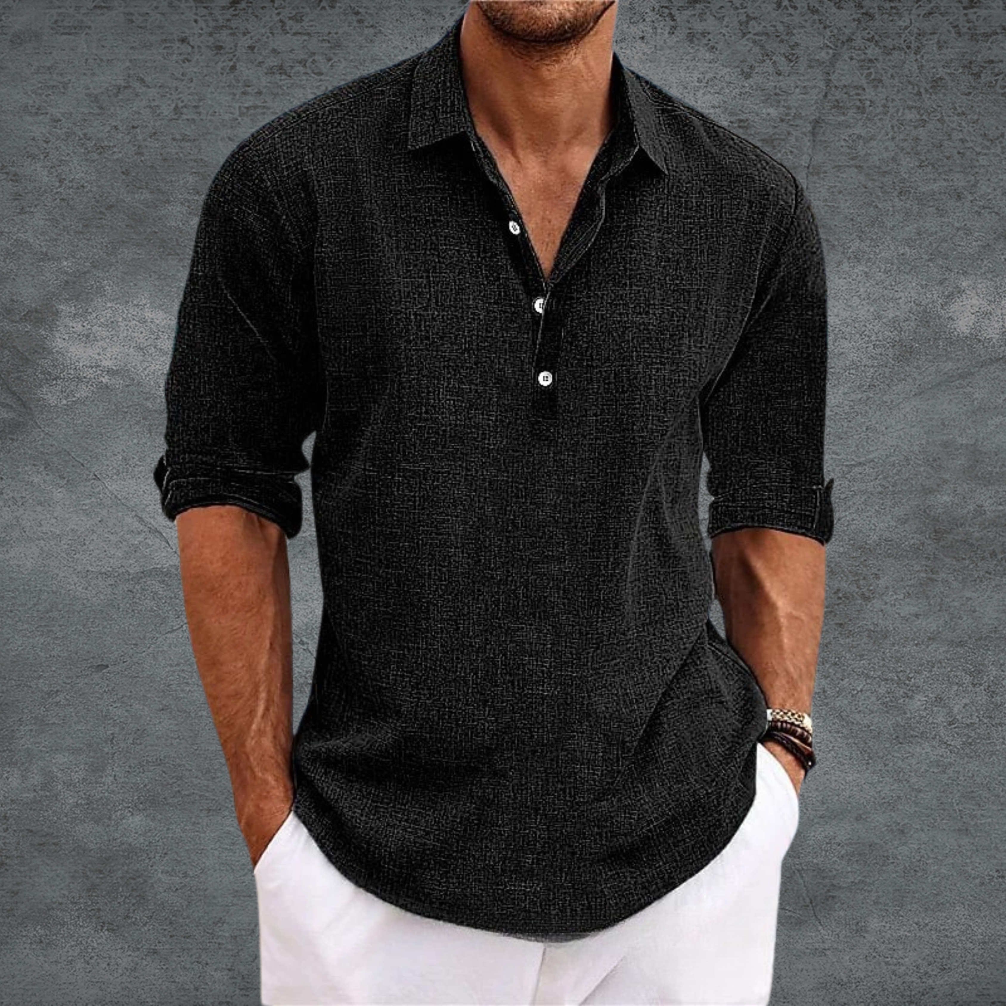 Polo de verano para hombre con botones y diseño de manga corta ideal para un estilo casual