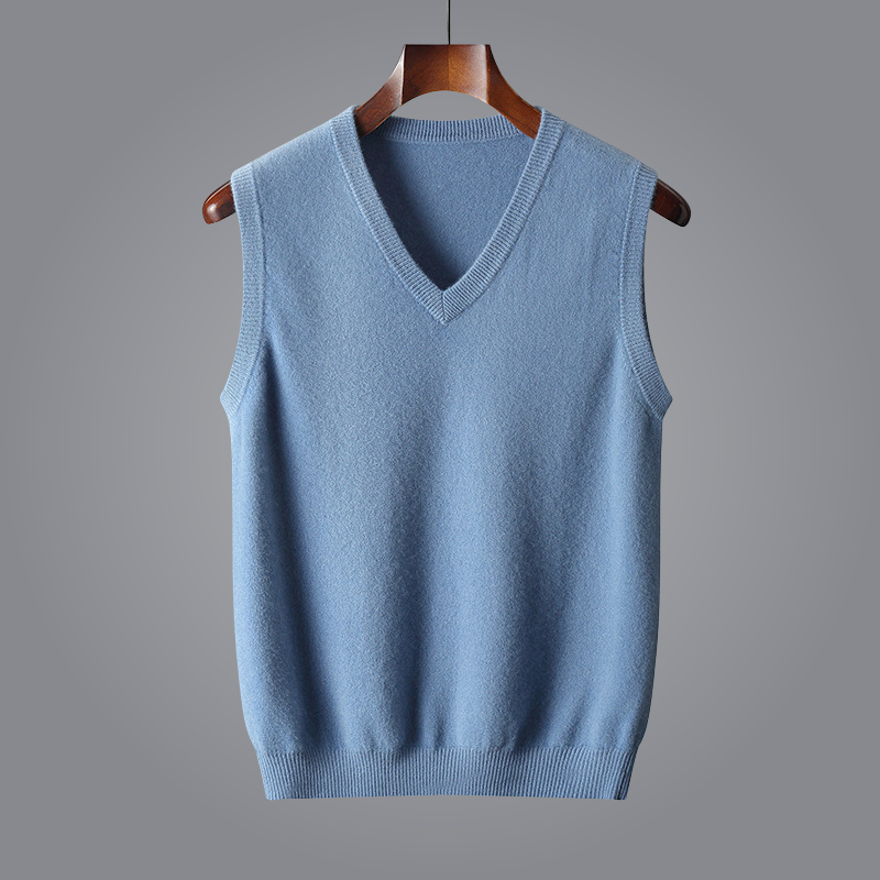 Chaleco sin mangas escote en V para mujer estilo moderno casual