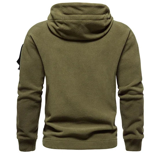 Sudadera con Capucha para Hombre, Estilo Informal Monocromático y de Manga Larga