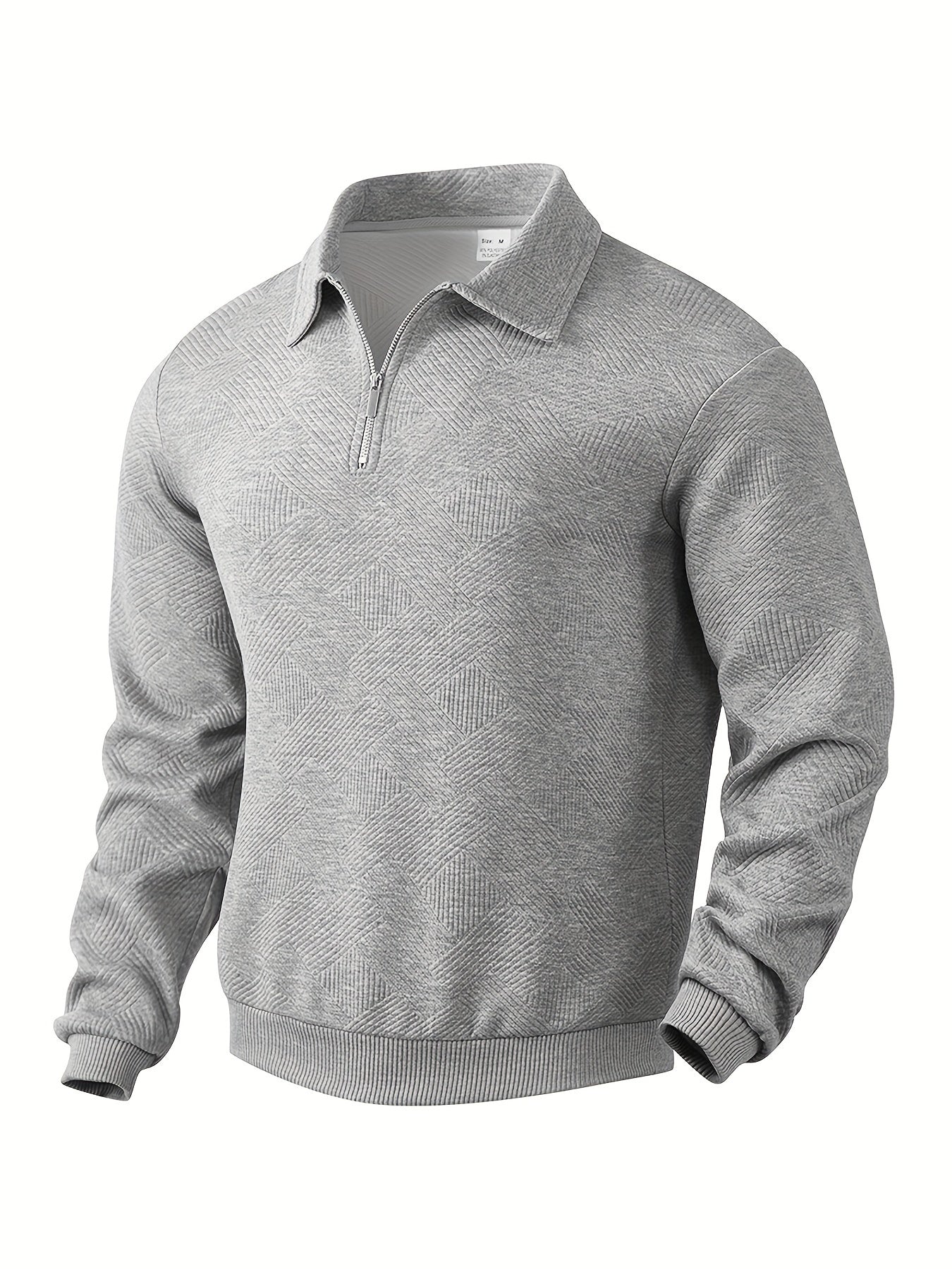 Suéter Vintage para Hombre con Cierre y Diseño Geométrico