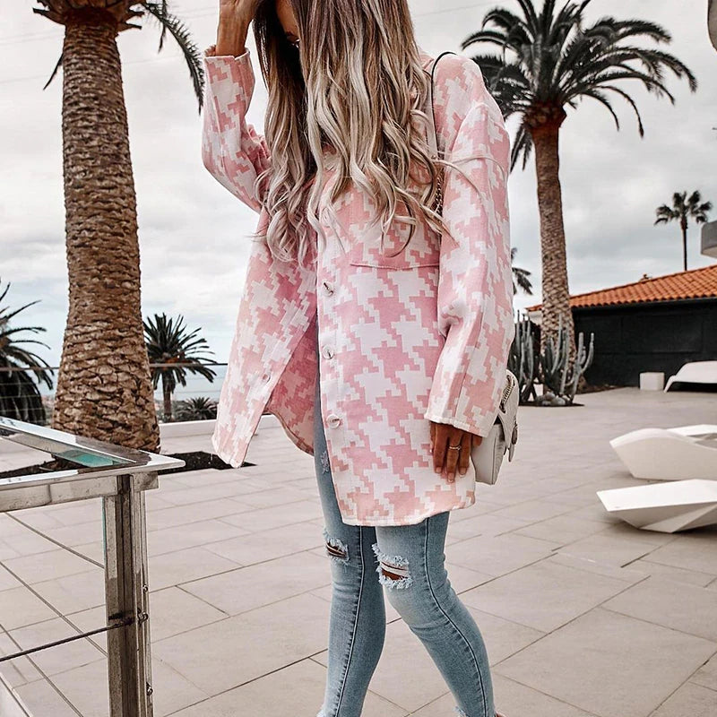 Elegante Trench Coat de Mujer para Otoño e Invierno | Chaqueta Informal de Manga Larga con Cuello Descubierto