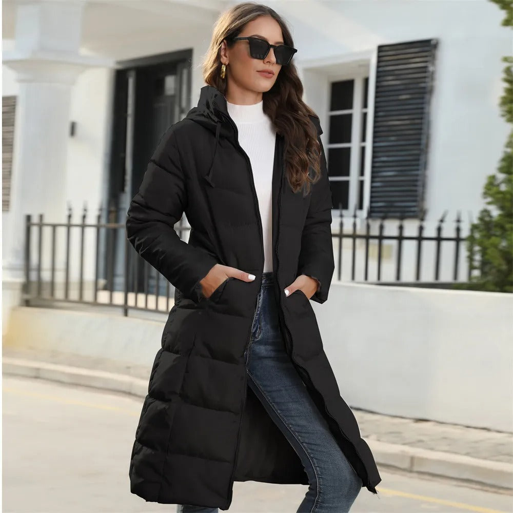 Abrigo Largo de Invierno para Mujer con Estilo y Comodidad