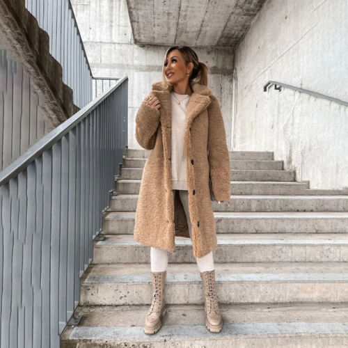 Abrigo Teddy Suave para Mujer – Cómodo y con Estilo Moderno