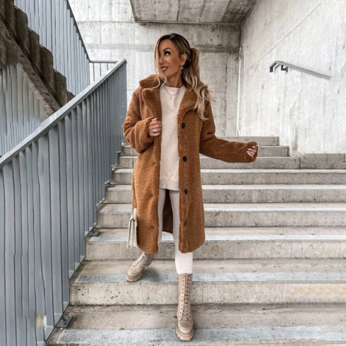 Abrigo Teddy Suave para Mujer – Cómodo y con Estilo Moderno