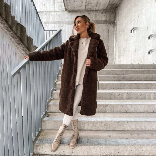 Abrigo Teddy Suave para Mujer – Cómodo y con Estilo Moderno
