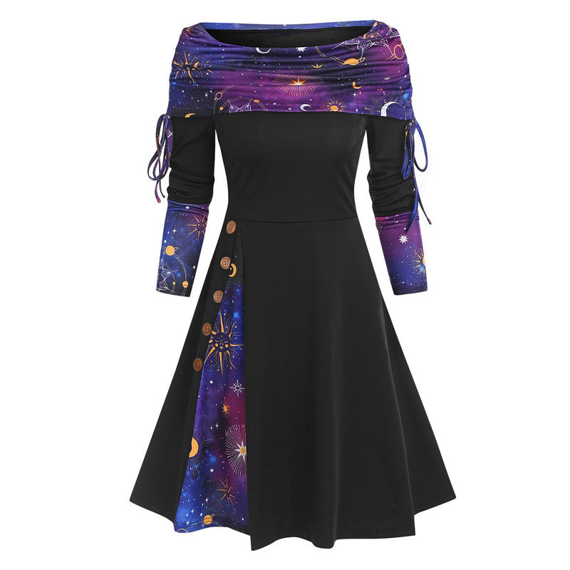 Vestido elegante con dobladillo ancho: estilo para la mujer moderna