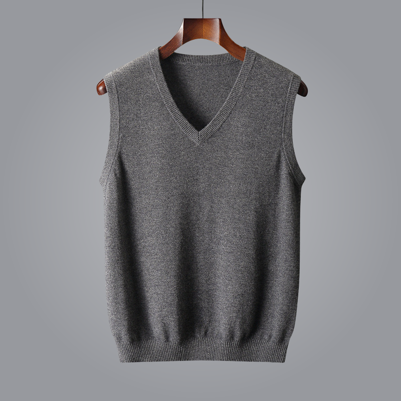 Chaleco sin mangas escote en V para mujer estilo moderno casual