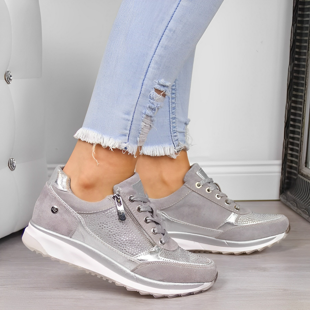 Zapatillas modernas para mujer con cierre de cremallera fáciles de usar