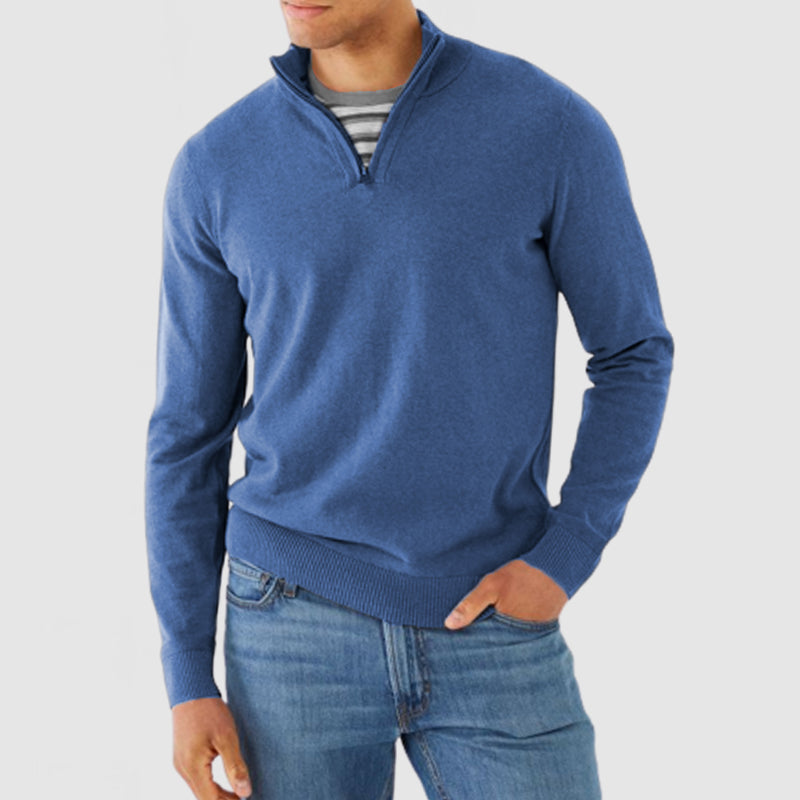 Suéter Casual para Hombre con Cuello Alto - Básico y Confortable