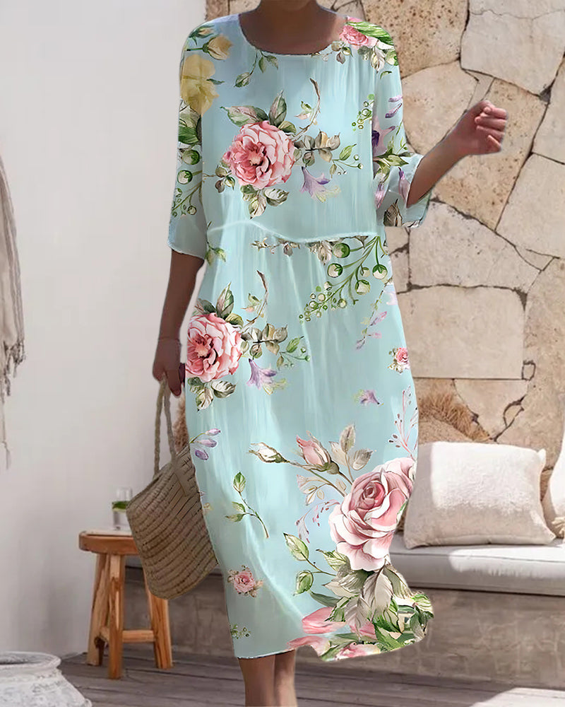Vestido floral sofisticado para ocasiones especiales