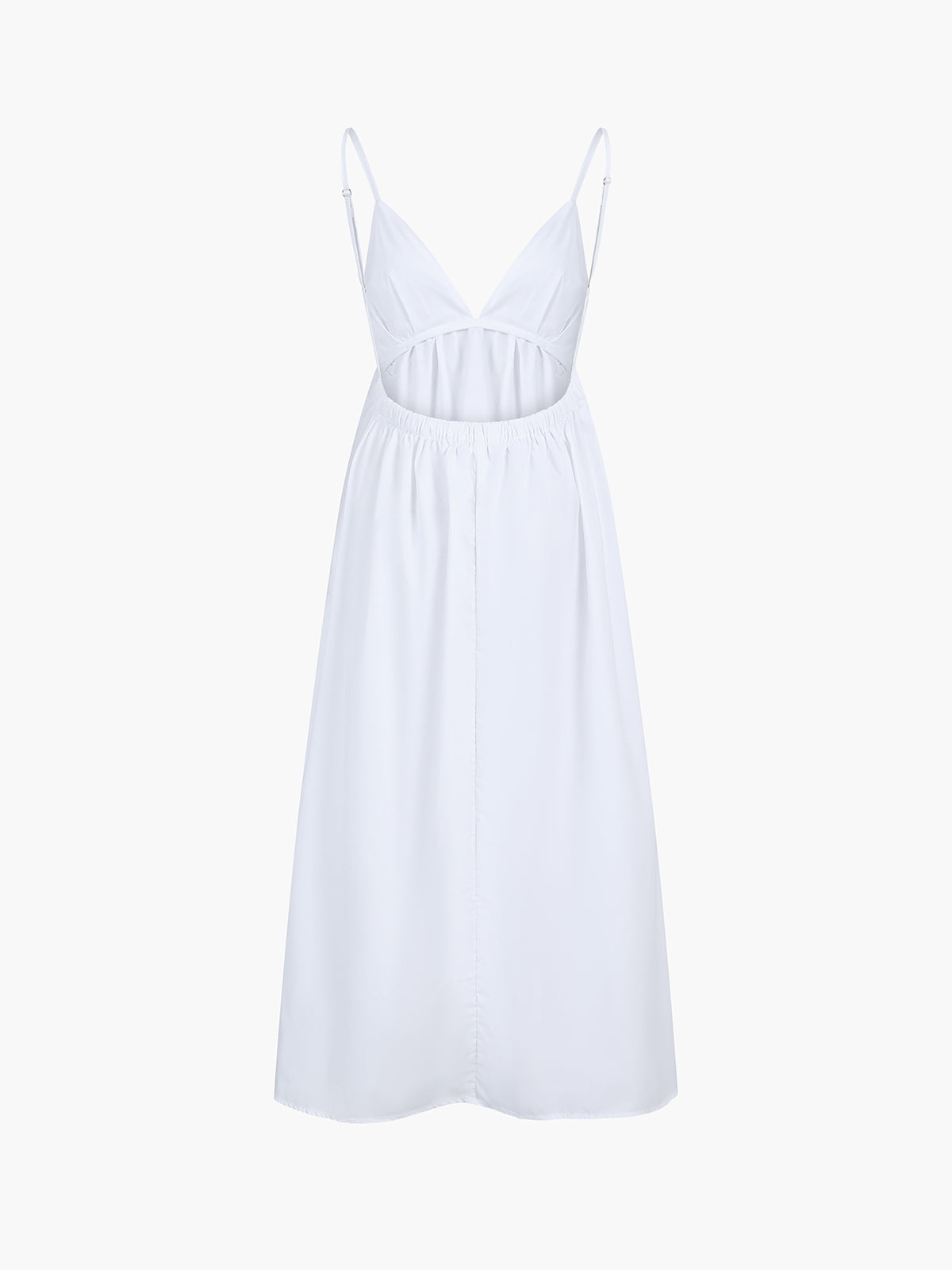 Vestido largo de verano con diseño de espalda abierta para un mira sofisticado