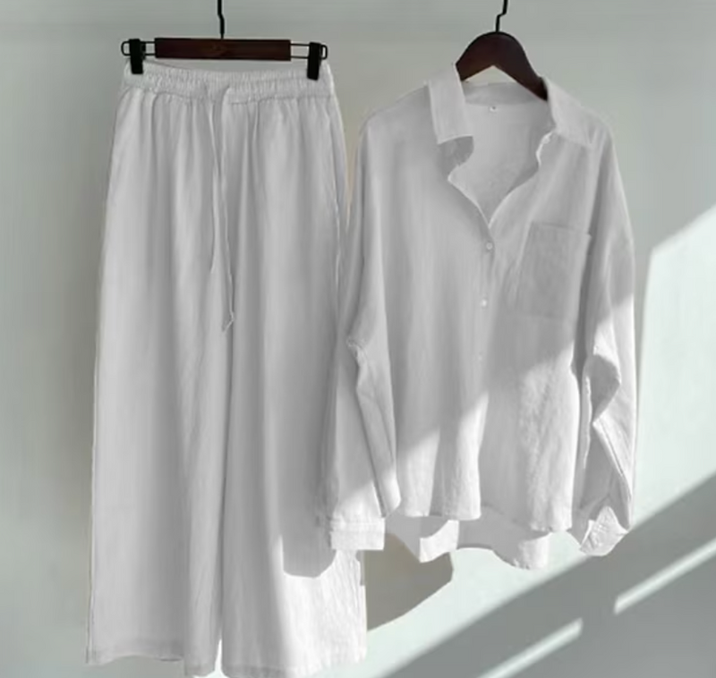 Conjunto de Verano Elegante para Mujer de Camisa y Pantalón