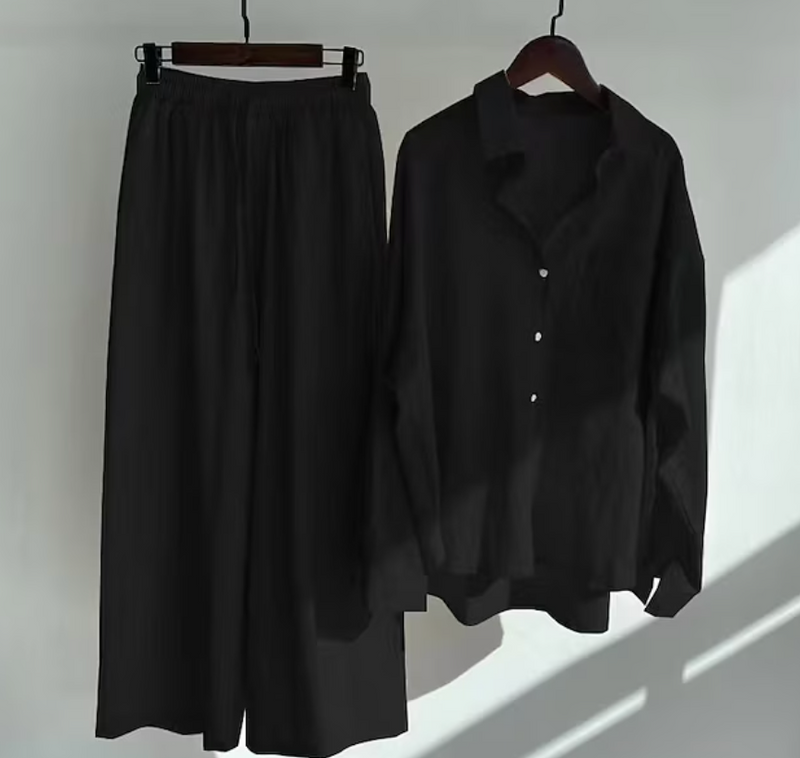 Conjunto de Verano Elegante para Mujer de Camisa y Pantalón