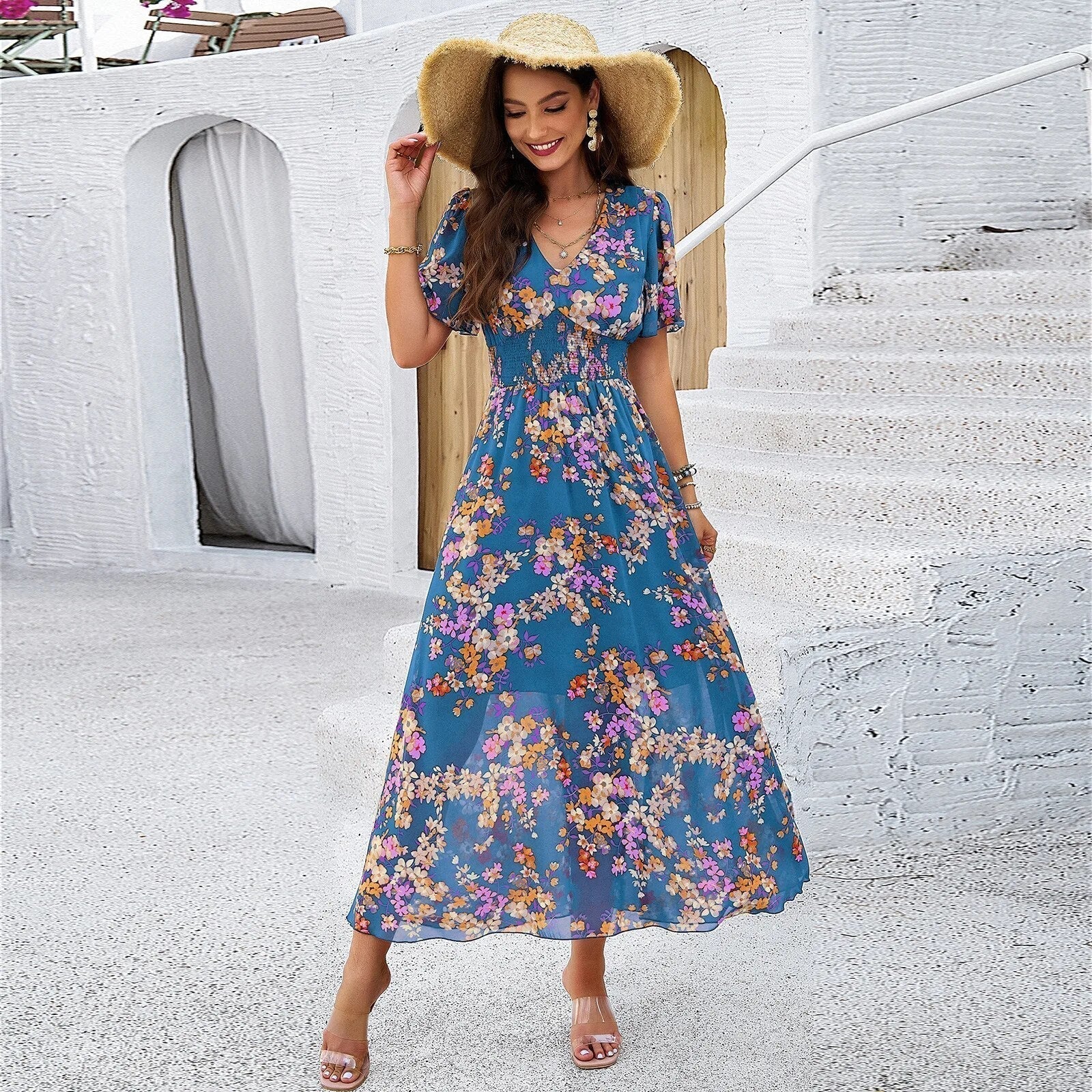 Vestido Floral Elegante para Verano