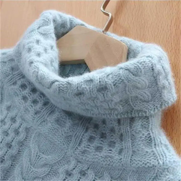 Suéter Moderno de Cuello Alto y Cálido para Mujeres Elegantes