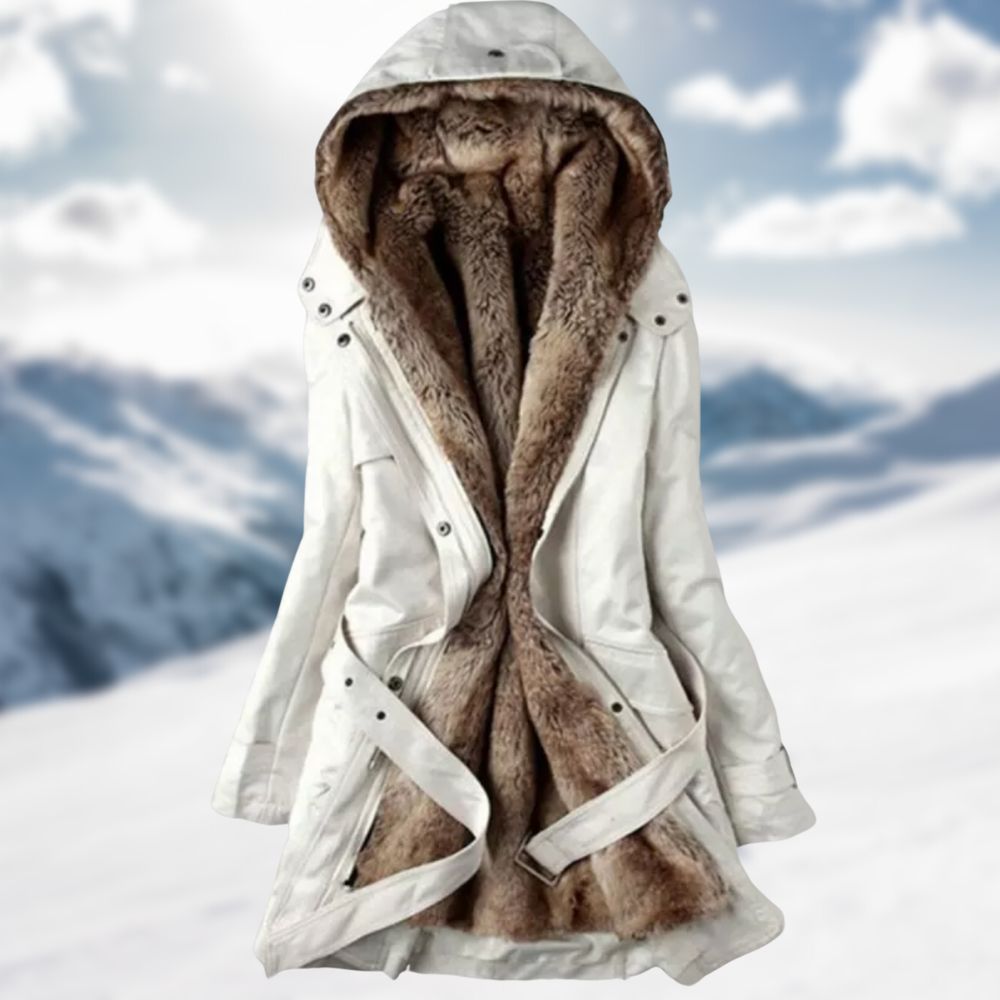 Chaqueta larga de invierno para mujer con diseño moderno y versátil