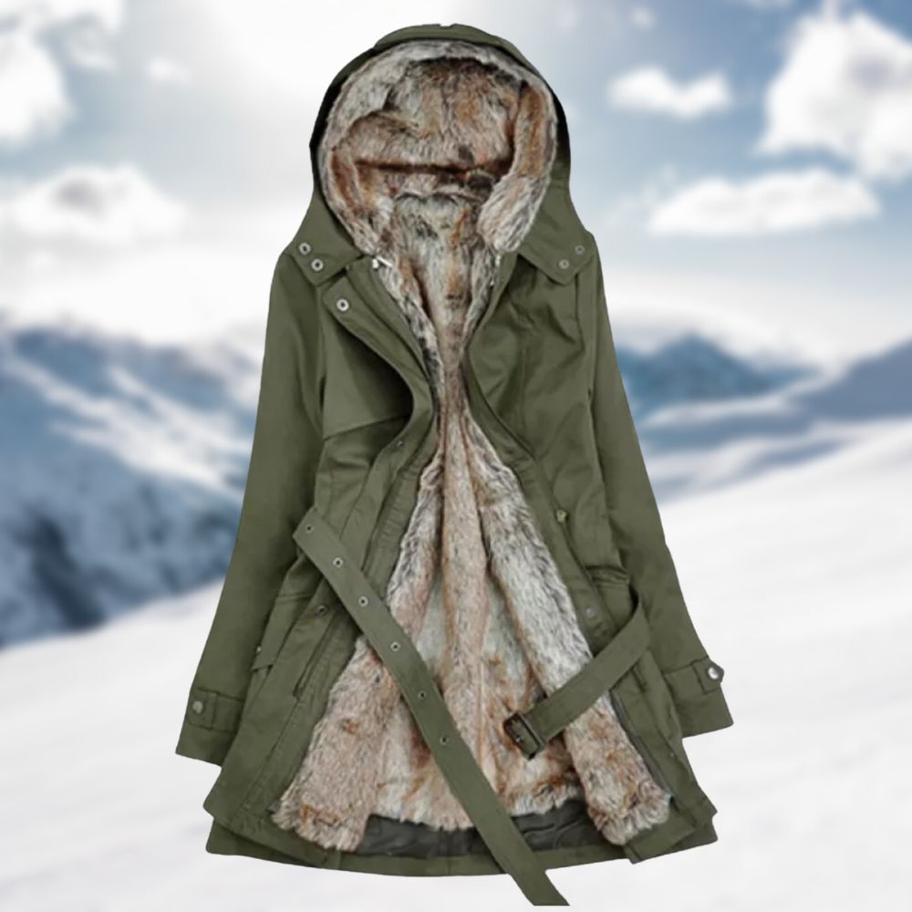 Chaqueta larga de invierno para mujer con diseño moderno y versátil