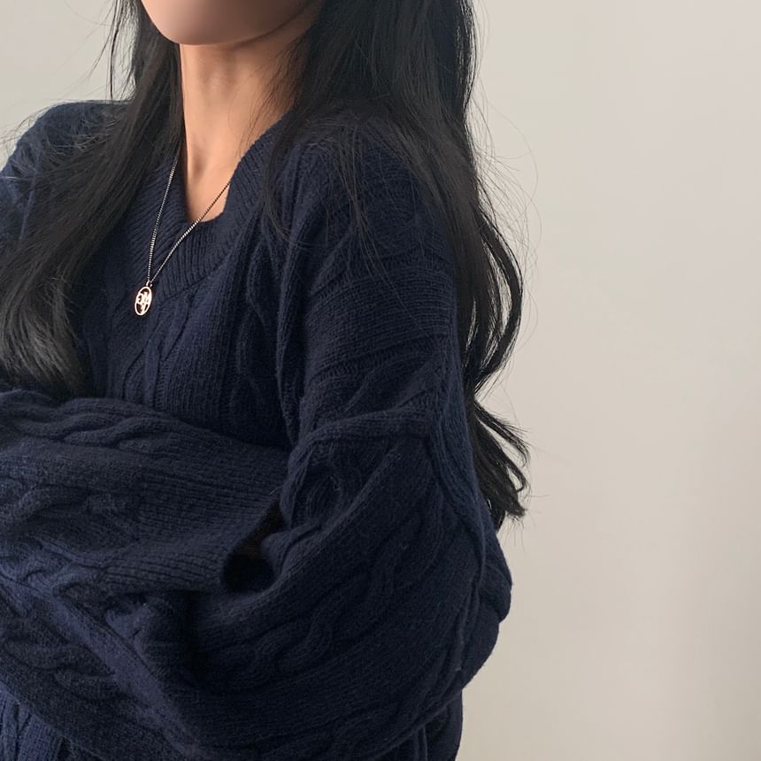 Suéter de Punto con Cuello en V para Mujer - Cálido y Moderno