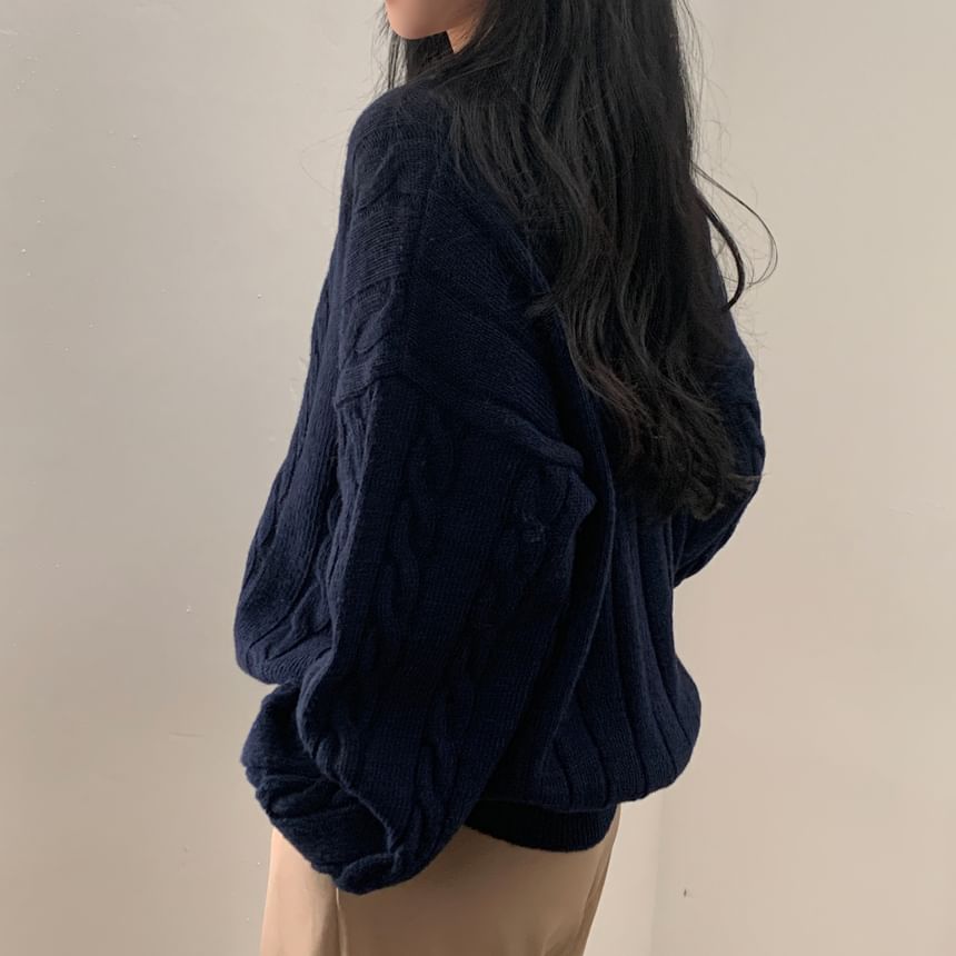 Suéter de Punto con Cuello en V para Mujer - Cálido y Moderno
