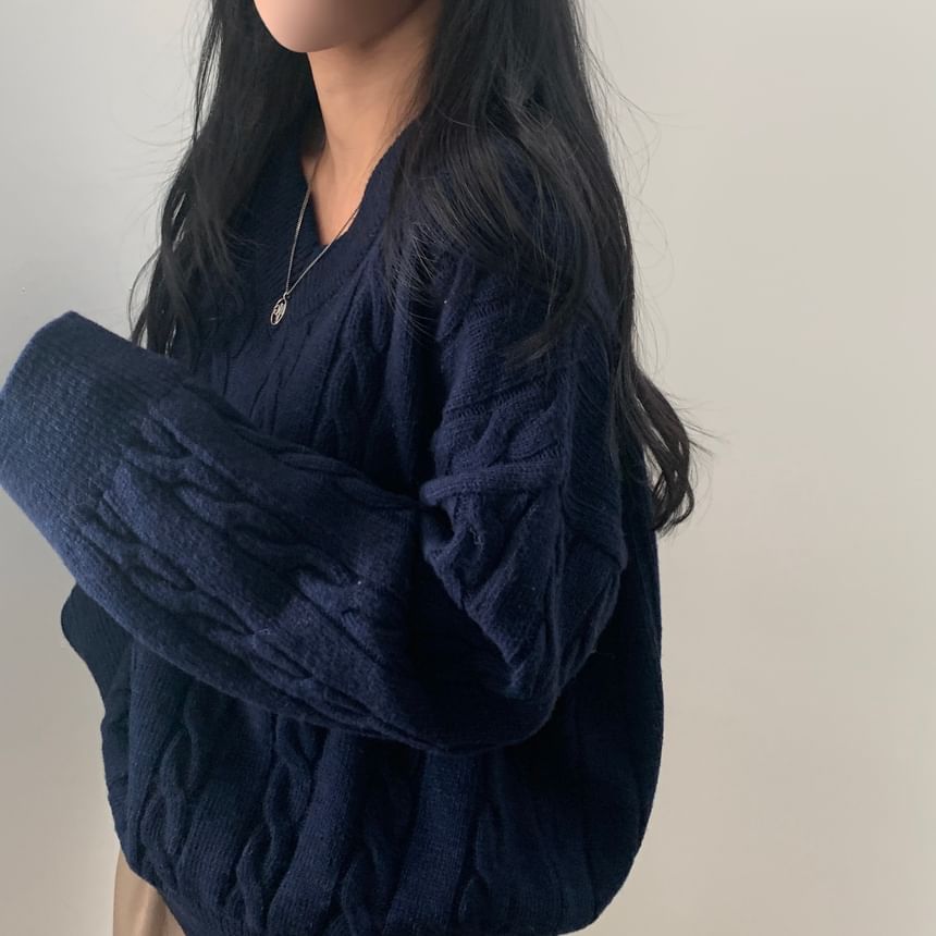 Suéter de Punto con Cuello en V para Mujer - Cálido y Moderno