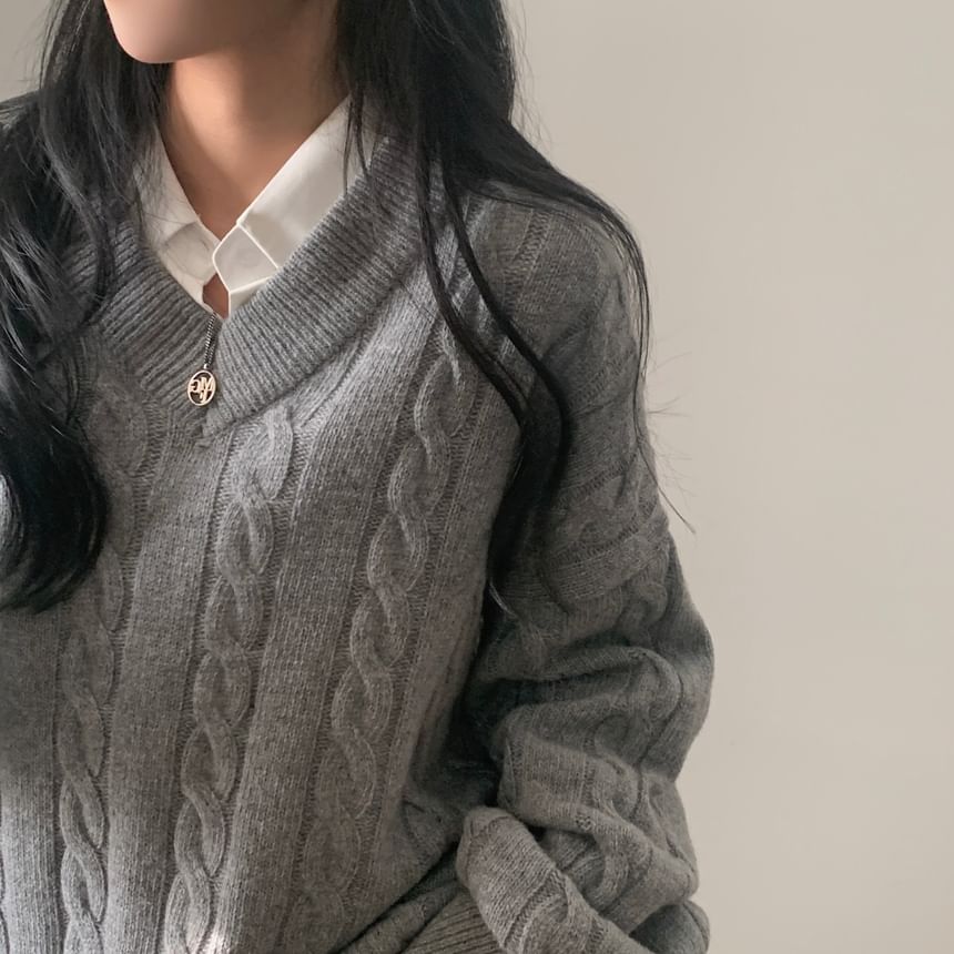 Suéter de Punto con Cuello en V para Mujer - Cálido y Moderno