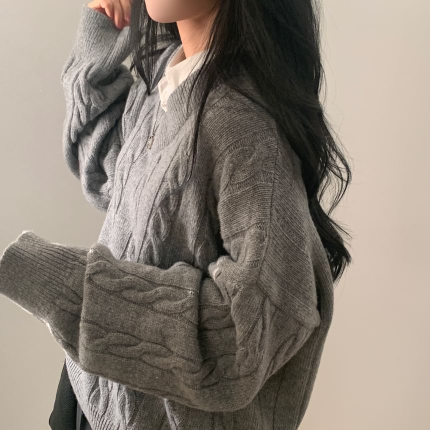 Suéter de Punto con Cuello en V para Mujer - Cálido y Moderno