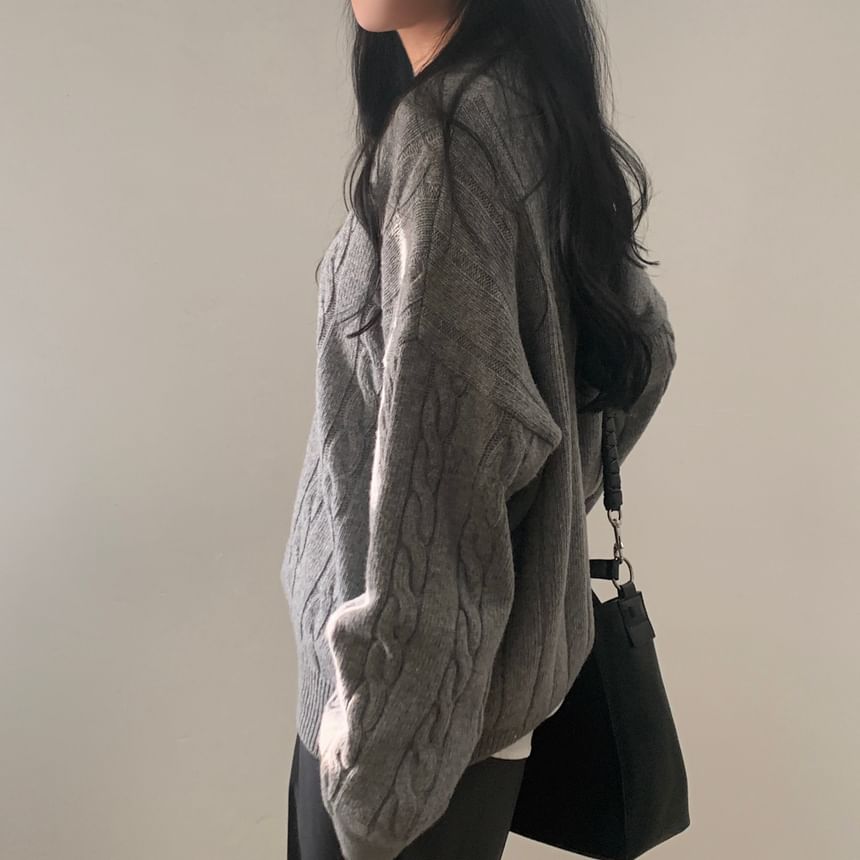 Suéter de Punto con Cuello en V para Mujer - Cálido y Moderno