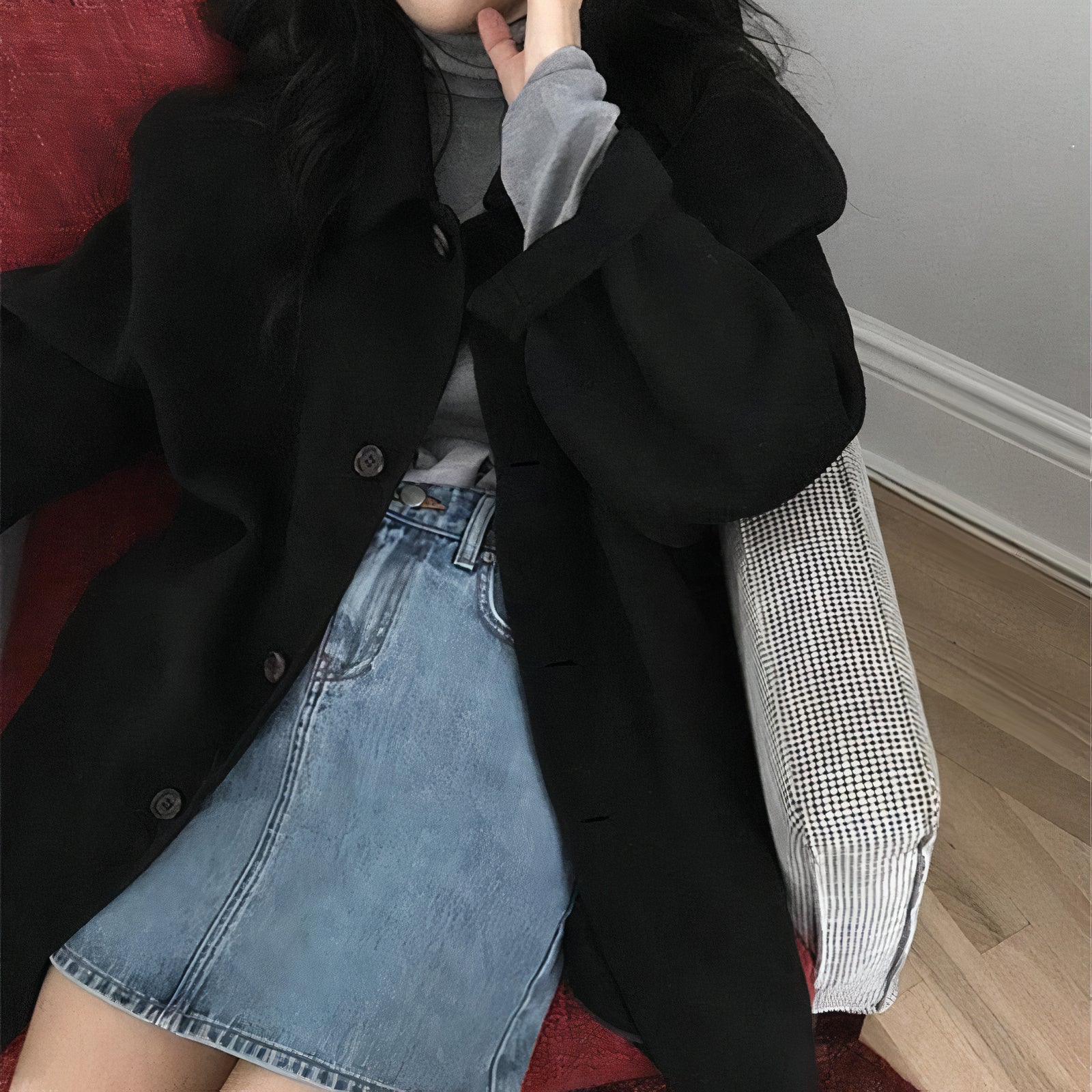 Elegante abrigo de invierno para mujer, moderno y cómodo