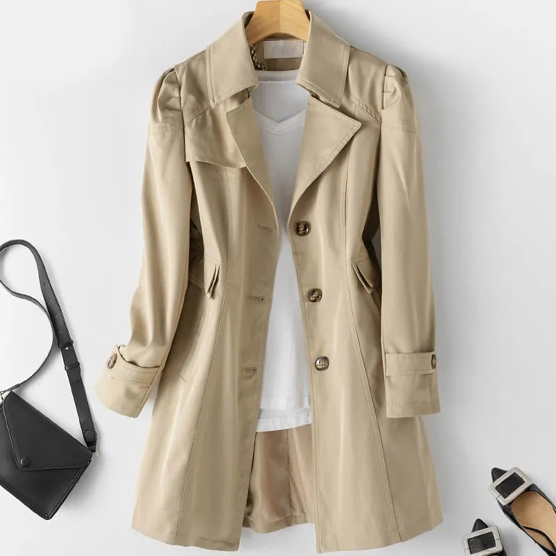 Gabardina Midi para Mujer - Elegancia y Versatilidad para Cualquier Estilo