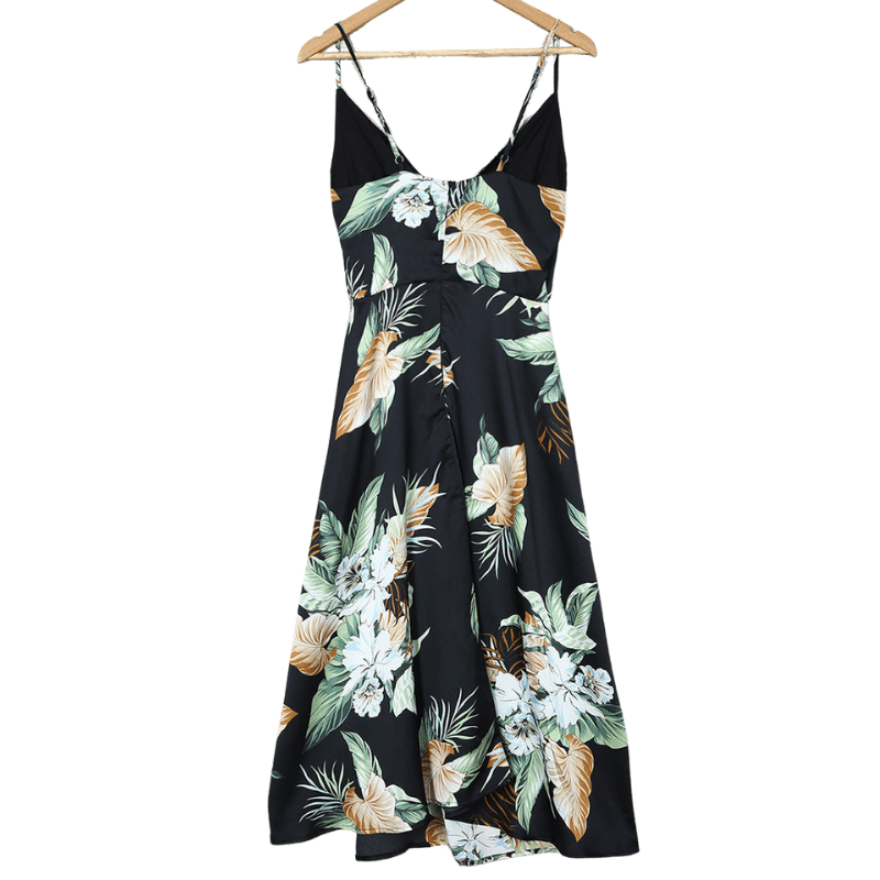 Vestido midi con estampado floral para mujer en estilo elegante y moderno