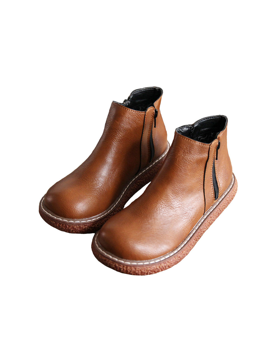 Botas Retro Hechas a Mano con Suela Antideslizante y Punta Redonda