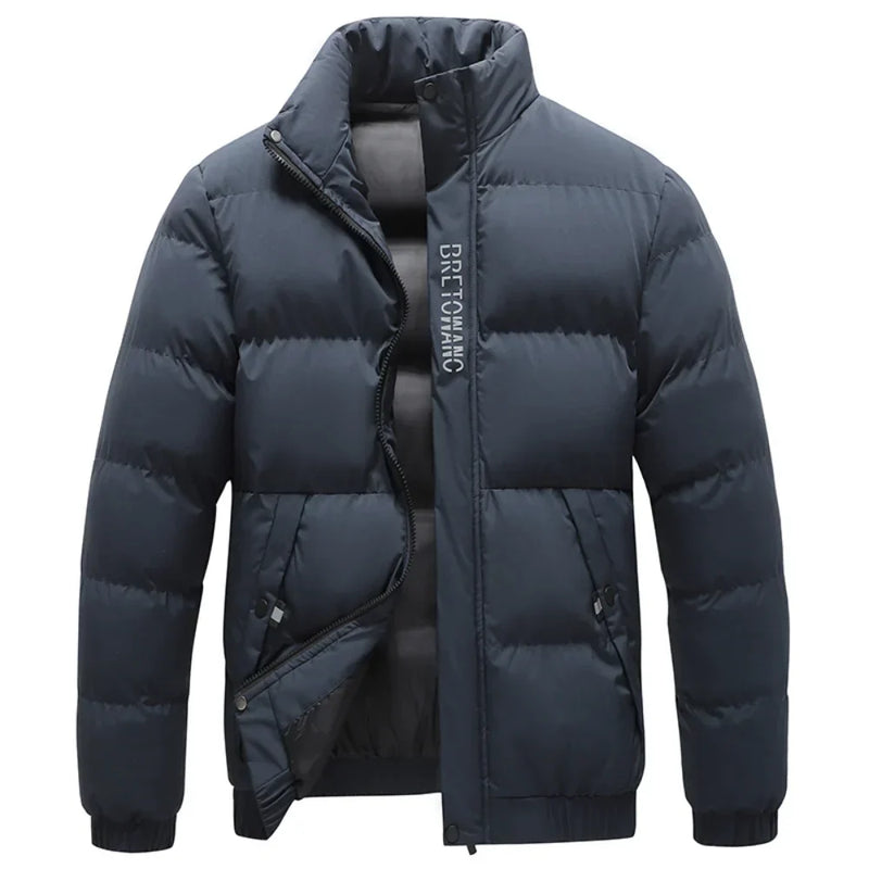 Chaqueta de invierno para hombre con diseño moderno y cuello elegante