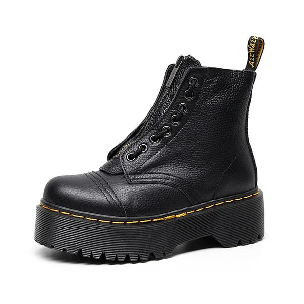 Botas de plataforma casuales con diseño de cordones elegante y moderno, ideales para cualquier ocasión