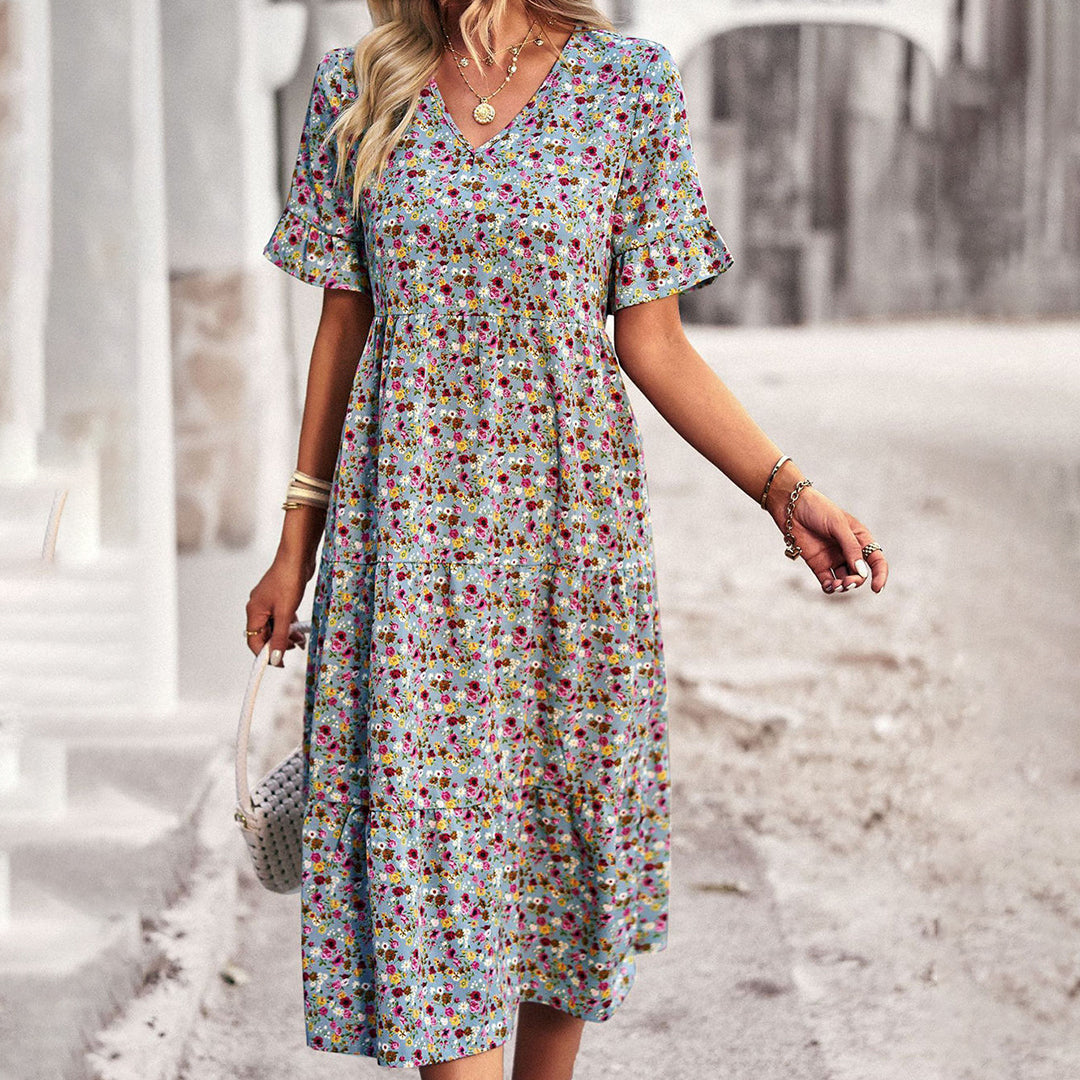 Vestido Midi Floral Elegante y Femenino